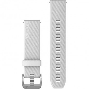 Ремешок GARMIN QUICK RELEASE BANDS (20 MM) WHITE WITH POLISHED SILVER HARDWARE Ремешок GARMIN QUICK RELEASE BANDS (20 MM) WHITE WITH POLISHED SILVER HARDWARE