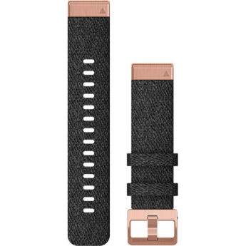 Ремешок сменный для GARMIN FENIX 6S 20MM HEATHERED BLACK NYLON WITH ROSE GOLD HARDWARE Ремешок сменный для GARMIN FENIX 6S 20MM HEATHERED BLACK NYLON WITH ROSE GOLD HARDWARE